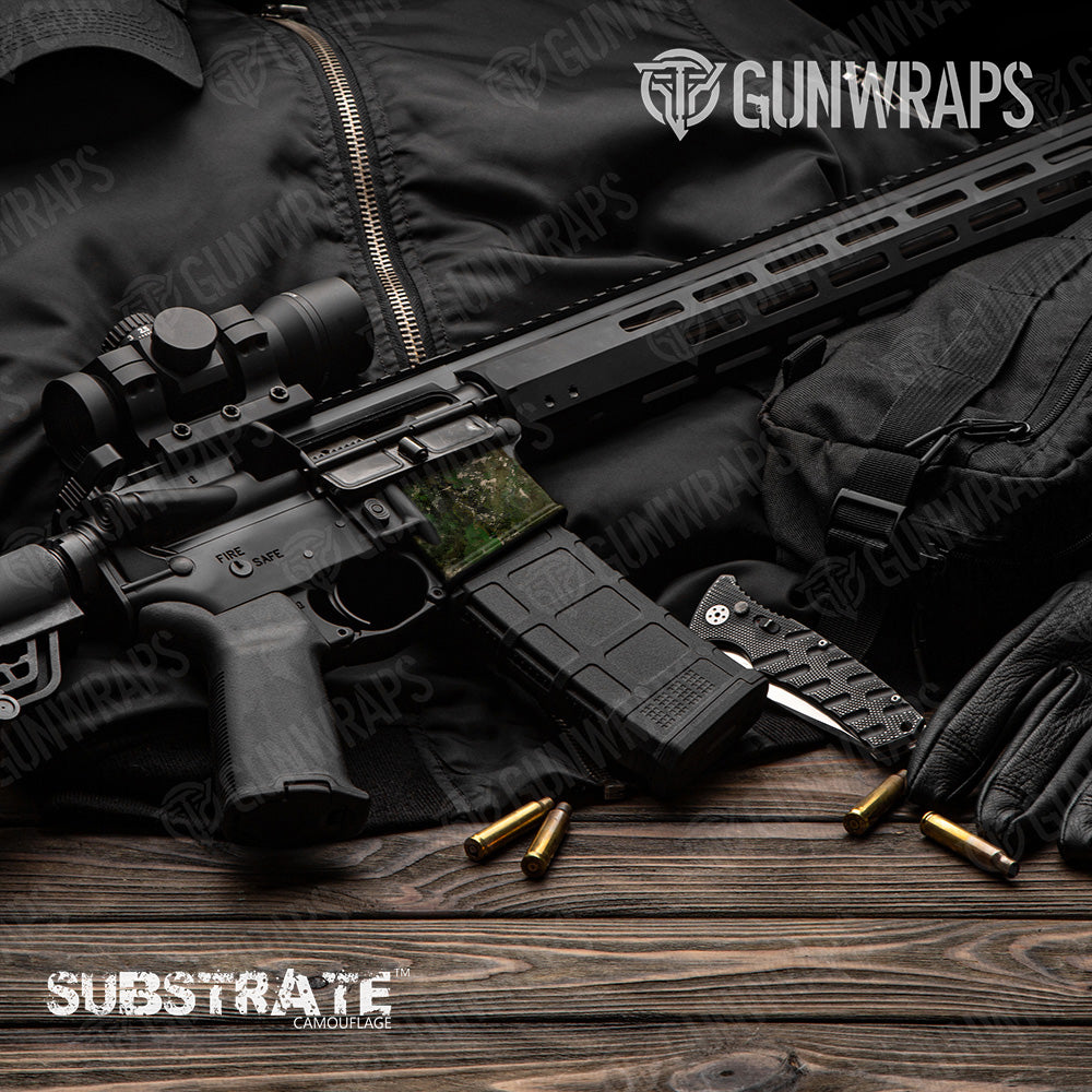 AR 15 Mag Well Substrate Shift Camo Gun Skin Vinyl Wrap Film