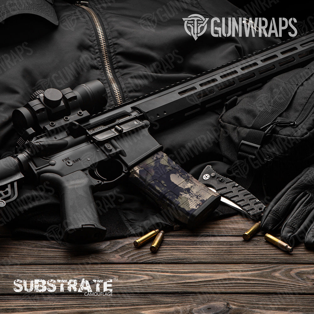 AR 15 Mag Substrate Saigon Camo Gun Skin Vinyl Wrap Film