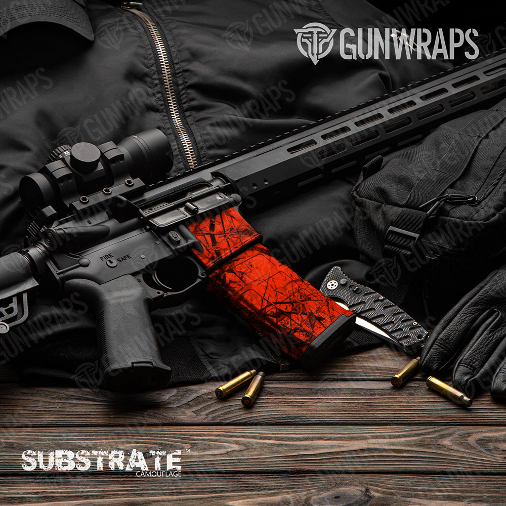 AR 15 Mag & Mag Well Substrate Safety Stalker Camo Gun Skin Vinyl Wrap Film