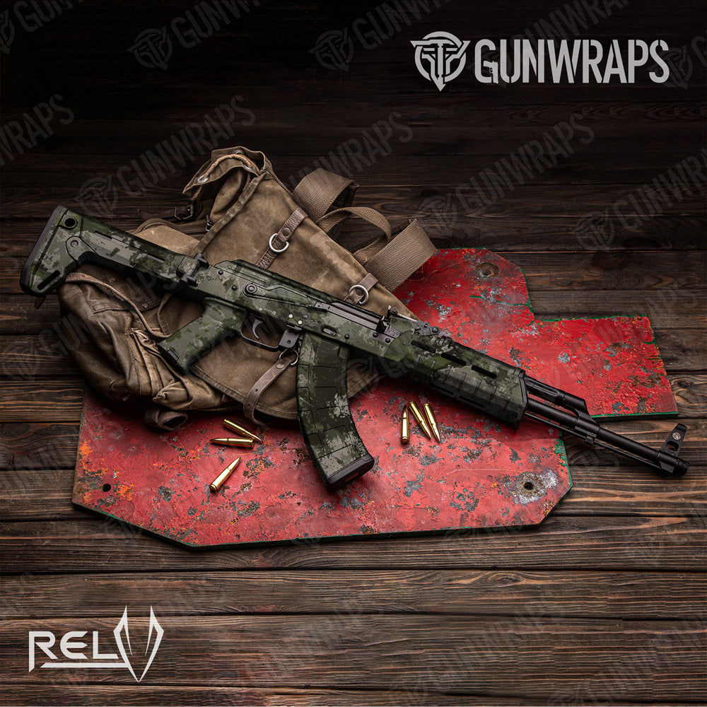 AK 47 RELV X3 Tunnel Rat Camo Gun Skin Vinyl Wrap Film