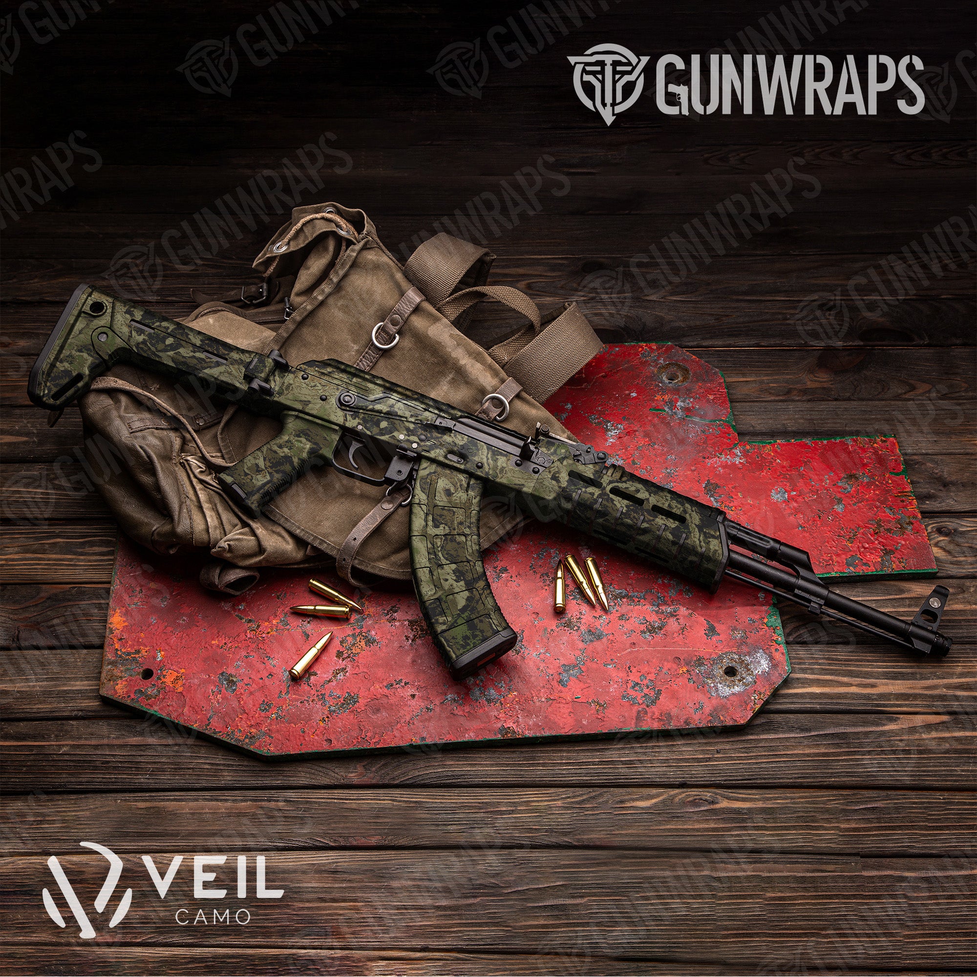 AK 47 Veil Rumba Multi Camo Gun Skin Vinyl Wrap