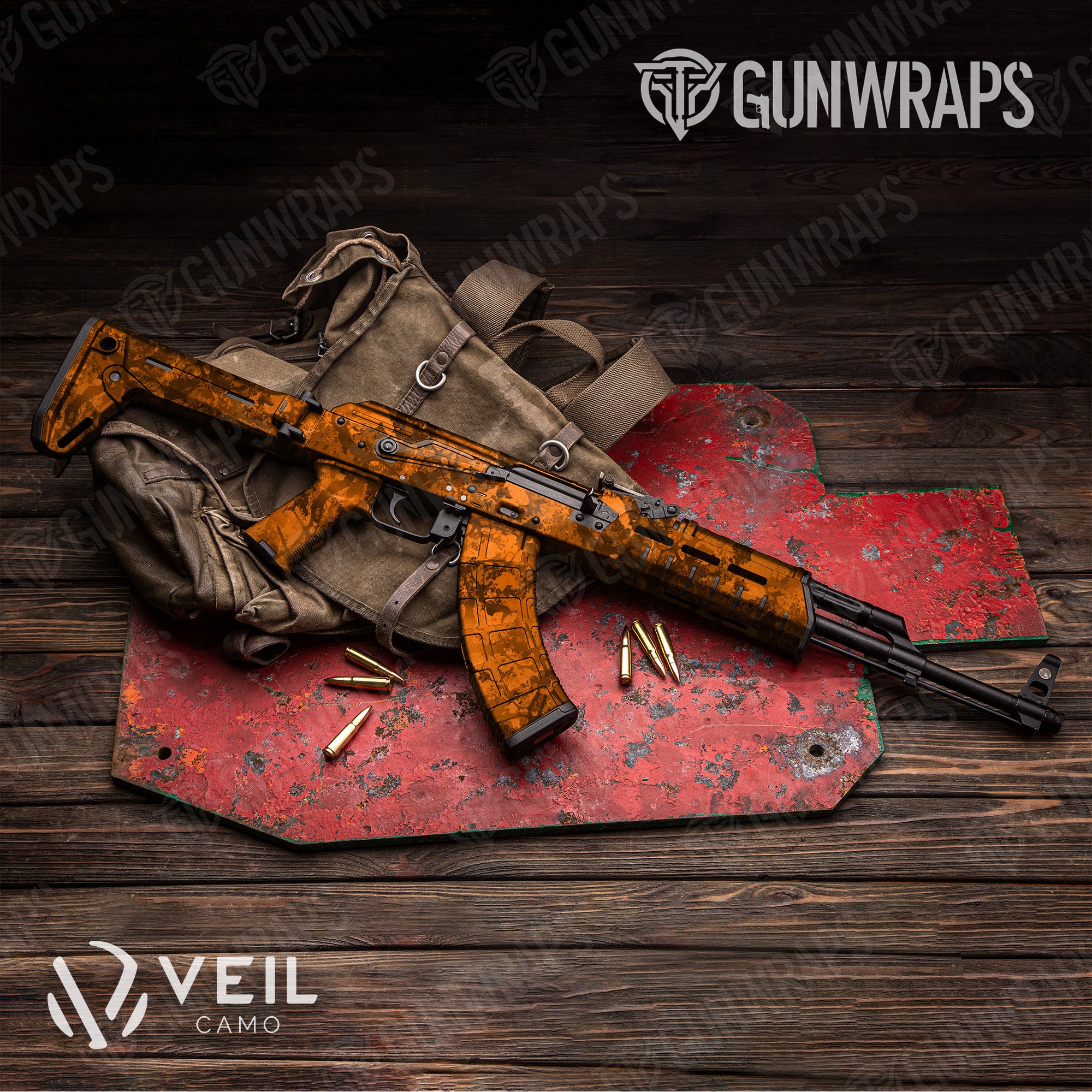 AK 47 Veil Stoke Blaze Camo Gun Skin Vinyl Wrap