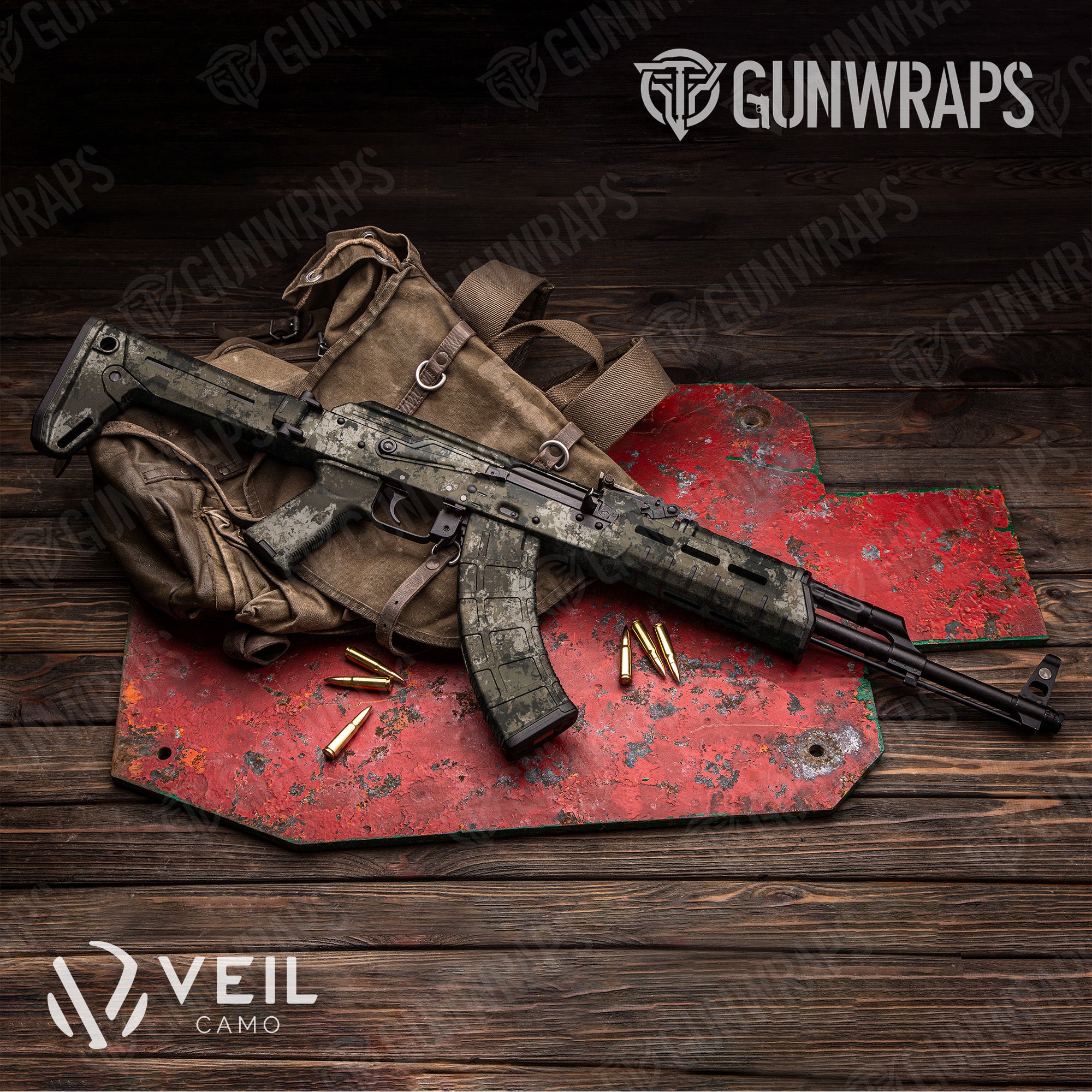 AK 47 Veil Wideland Camo Gun Skin Vinyl Wrap