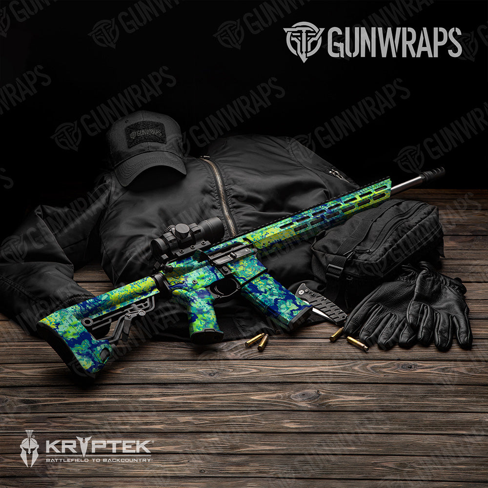 AR 15 Kryptek Obskura MahiMahi Camo Gun Skin Vinyl Wrap