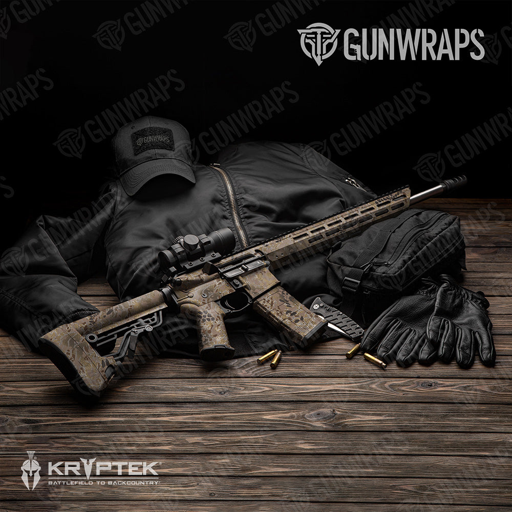 AR 15 Kryptek Flyway Camo Gun Skin Vinyl Wrap