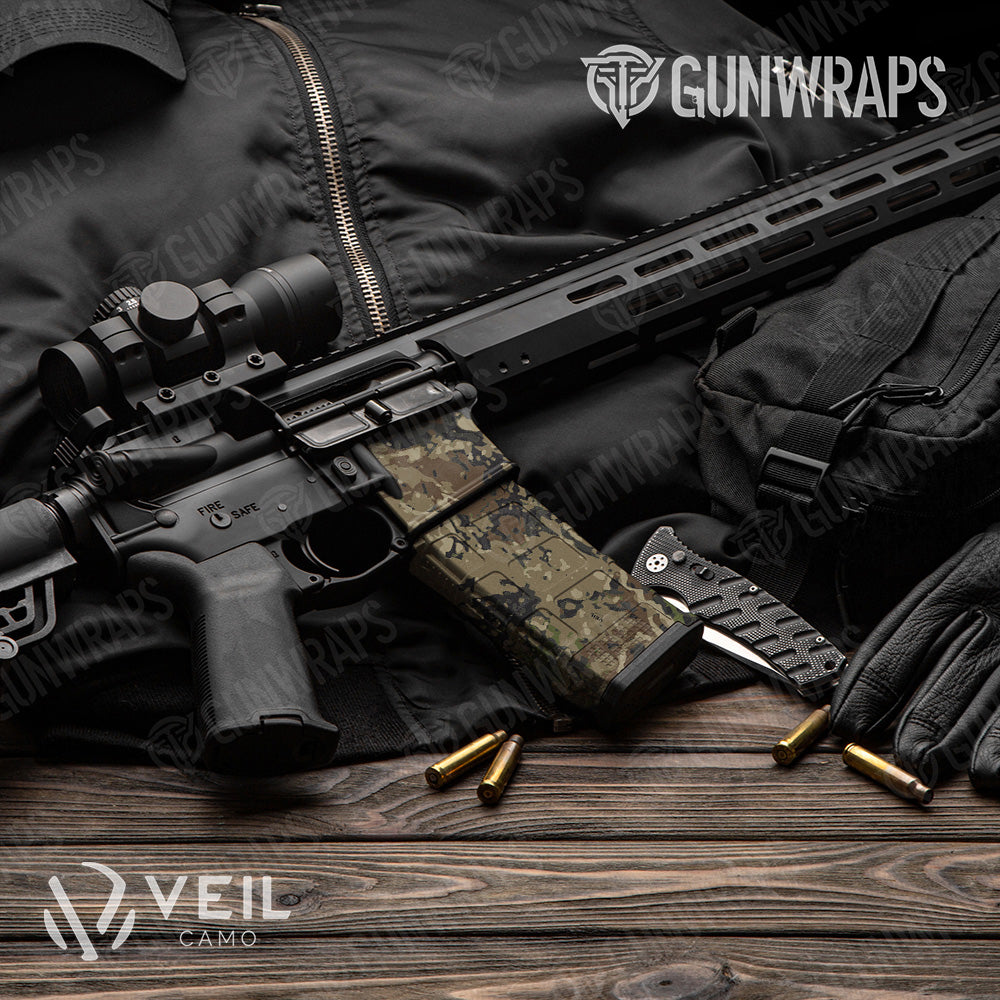 AR 15 Mag & Mag Well Veil Summit Camo Gun Skin Vinyl Wrap