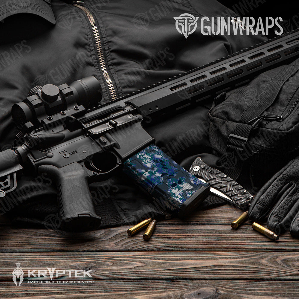AR 15 Mag Kryptek Obskura Oceanus Camo Gun Skin Vinyl Wrap