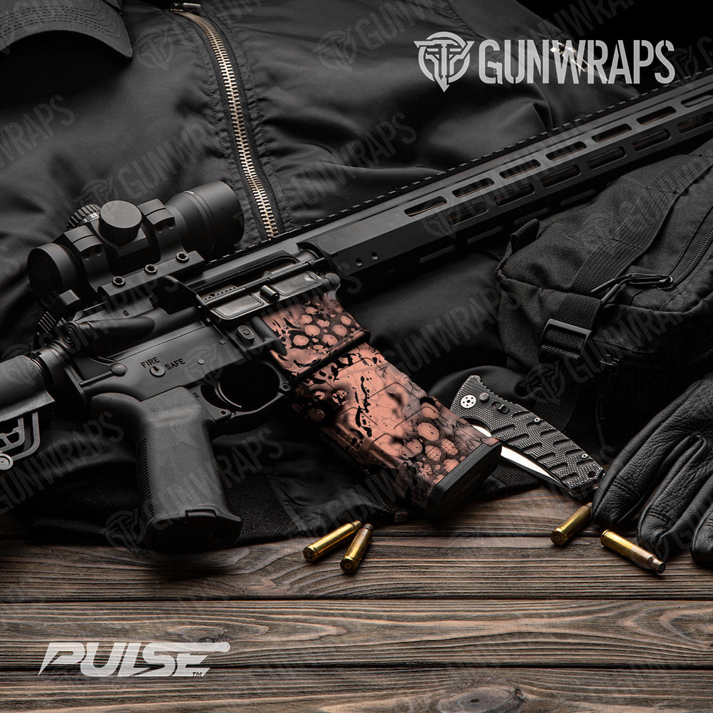 AR 15 Mag & Mag Well Pulse Coral Camo Gun Skin Vinyl Wrap