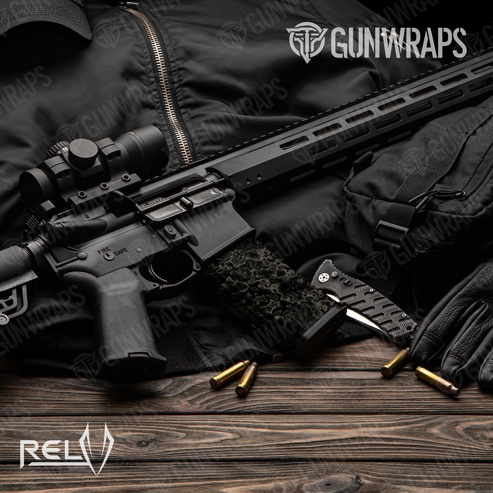 AR 15 Mag RELV Marauder Camo Gun Skin Vinyl Wrap Film