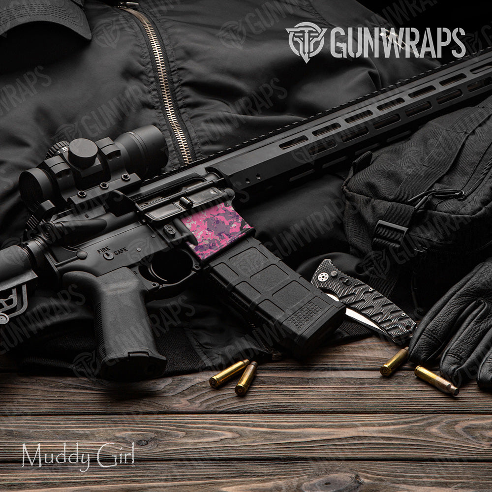 AR 15 Mag Well Muddy Girl Flat Camo Gun Skin Vinyl Wrap