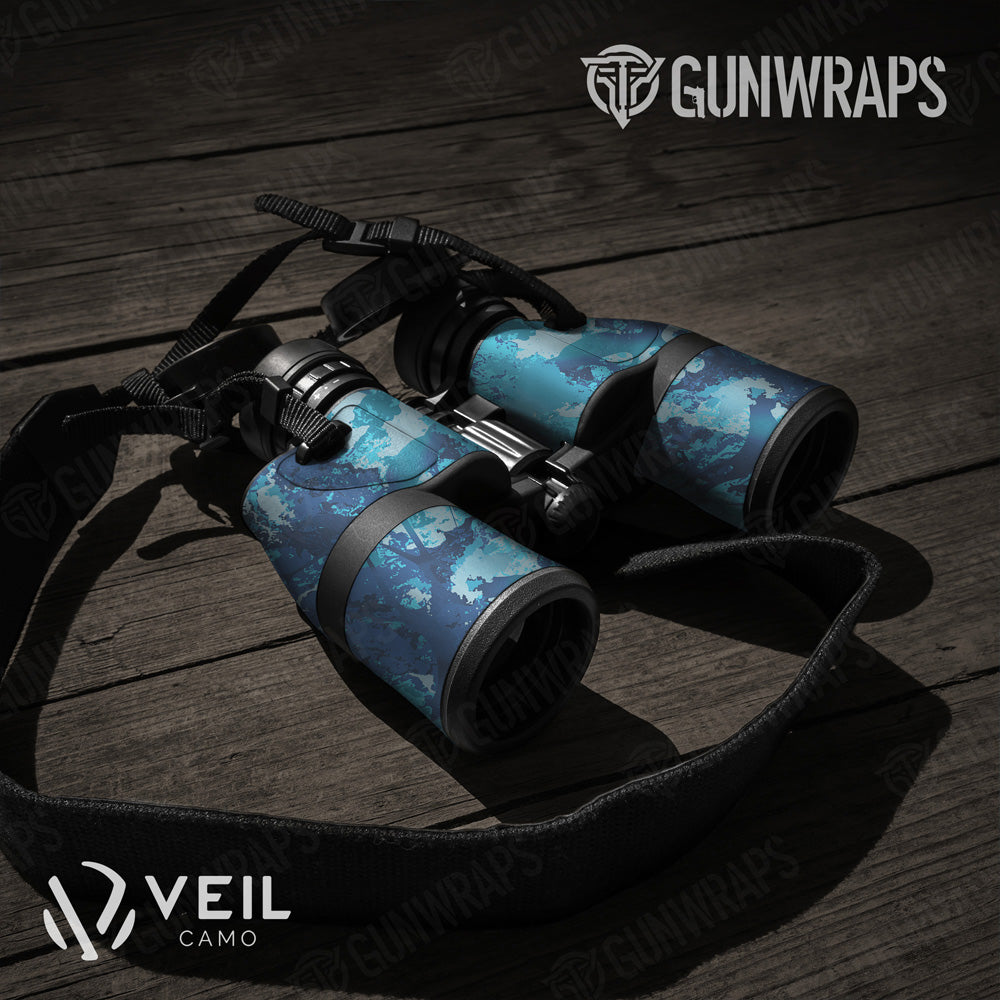 Binocular Veil Stoke Aqua Camo Gun Skin Vinyl Wrap