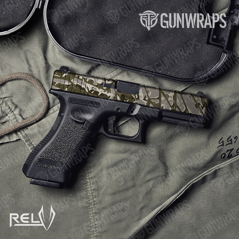 Pistol Slide RELV X3 Dynohyde Camo Gun Skin Vinyl Wrap Film