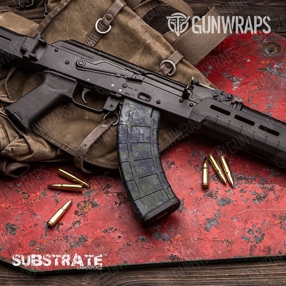 AK 47 Mag Substrate Submariner Camo Gun Skin Vinyl Wrap Film