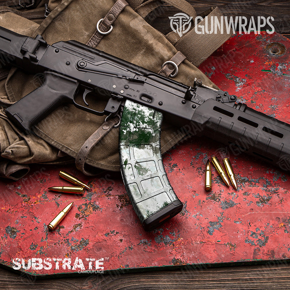 AK 47 Mag Substrate Snow Spruce Camo Gun Skin Vinyl Wrap Film