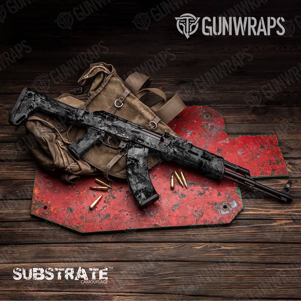 AK 47 Substrate Steel Camo Gun Skin Vinyl Wrap Film
