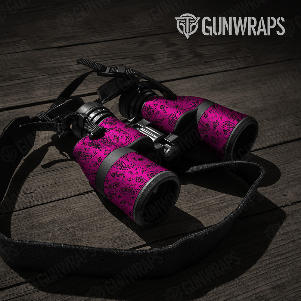Bandana Magenta Black Binocular Gear Skin Vinyl Wrap