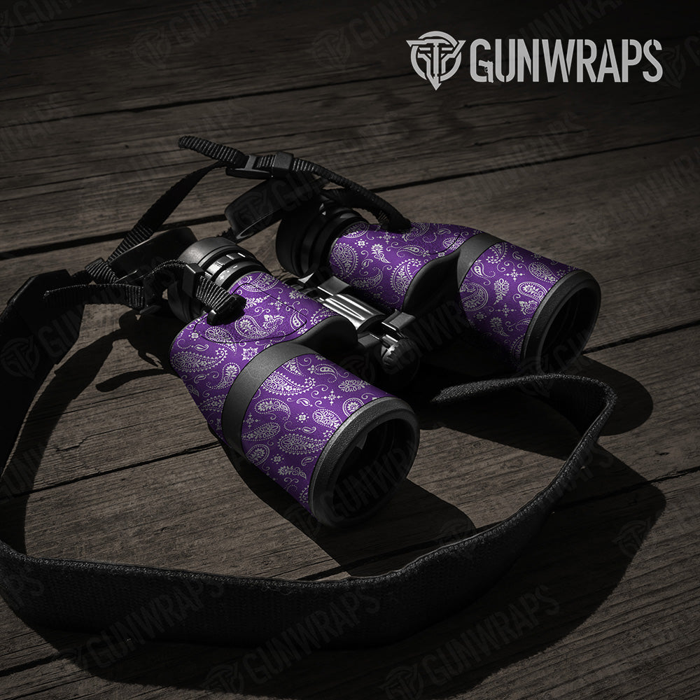 Bandana Purple White Binocular Gear Skin Vinyl Wrap