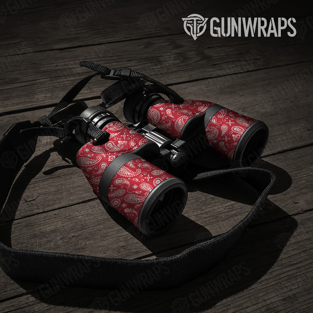 Bandana Red White Binocular Gear Skin Vinyl Wrap