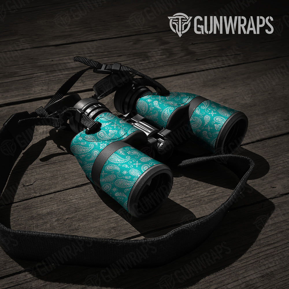 Bandana Tiffany Blue White Binocular Gear Skin Vinyl Wrap