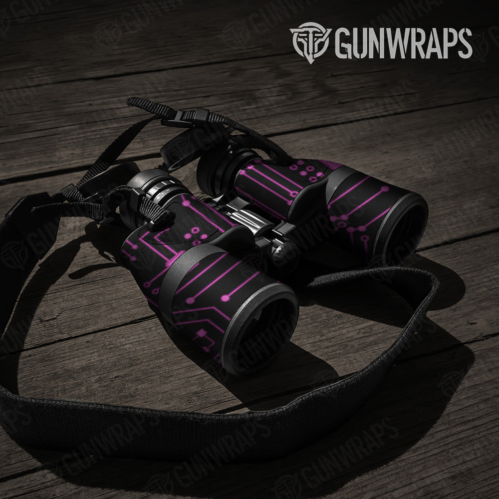 Circuit Board Magenta Binocular Gear Skin Vinyl Wrap