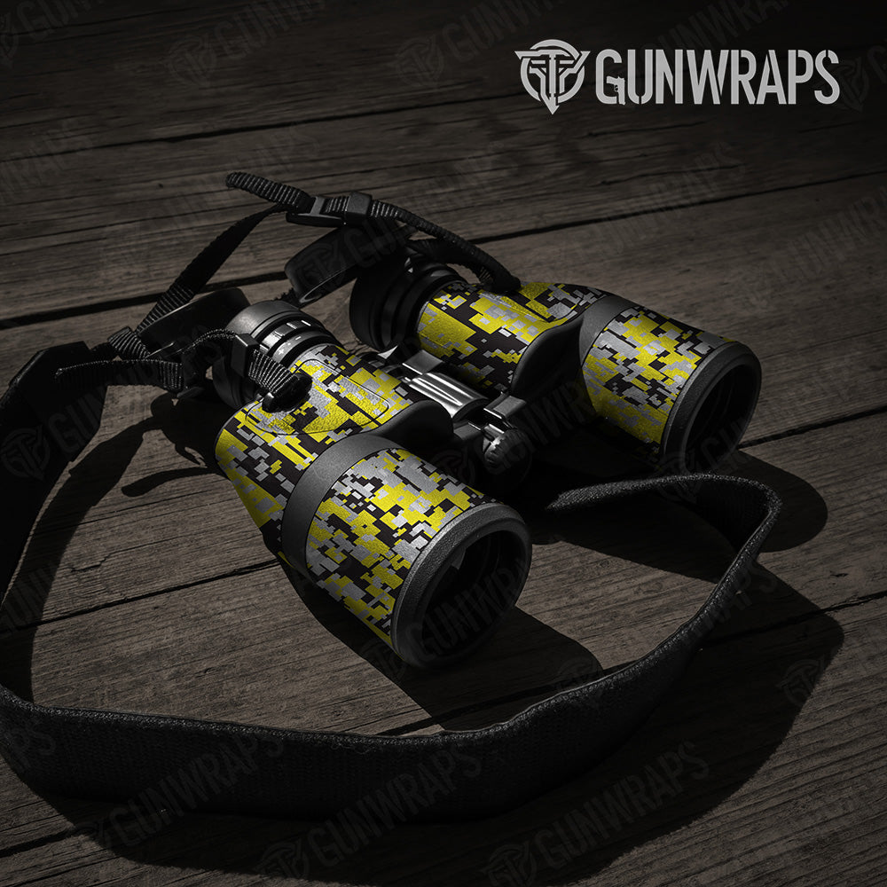 Digital Yellow Tiger Camo Binocular Gear Skin Vinyl Wrap