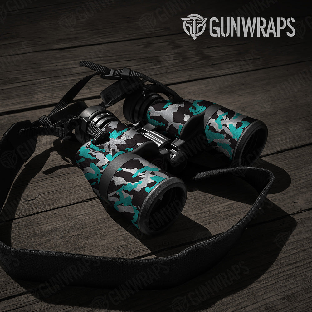 Erratic Tiffany Blue Tiger Camo Binocular Gear Skin Vinyl Wrap