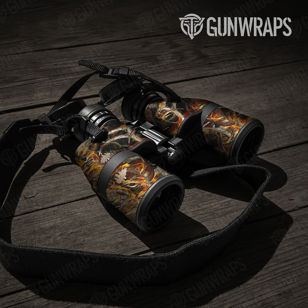 Nature Burning Buck Skull Camo Binocular Gear Skin Vinyl Wrap