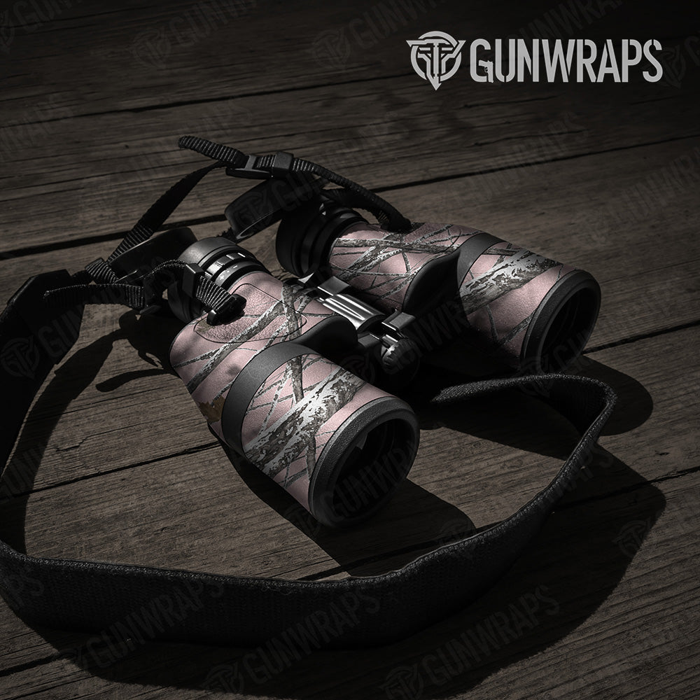 Nature Pink Snowstorm Camo Binocular Gear Skin Vinyl Wrap