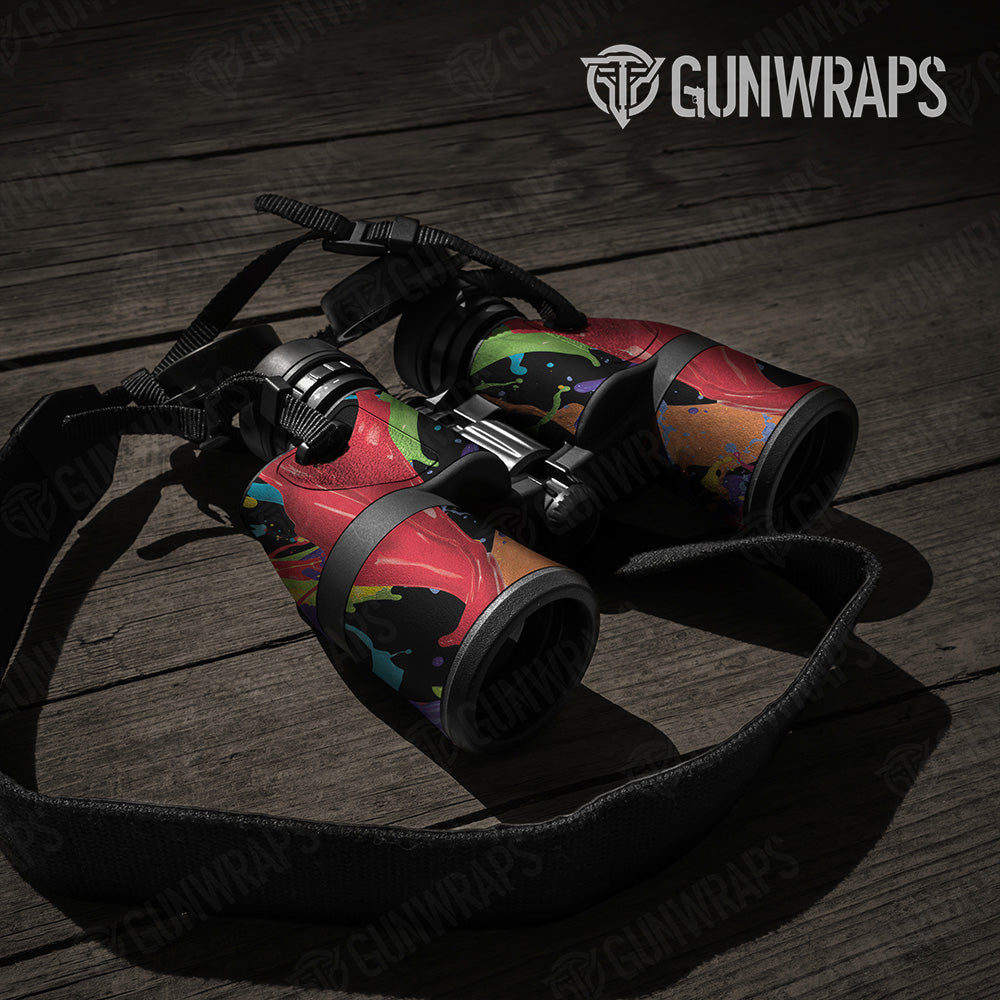 Paint Splatter Black Binocular Gear Skin Vinyl Wrap
