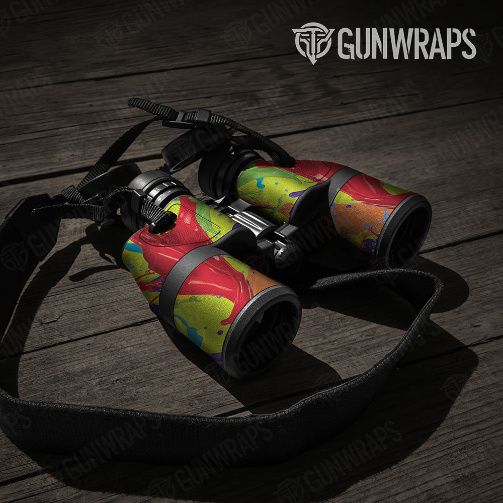 Paint Splatter Lime Binocular Gear Skin Vinyl Wrap