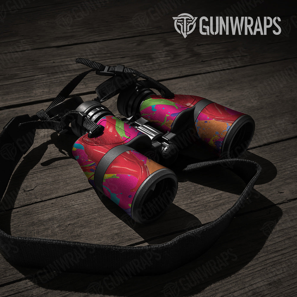 Paint Splatter Magenta Binocular Gear Skin Vinyl Wrap