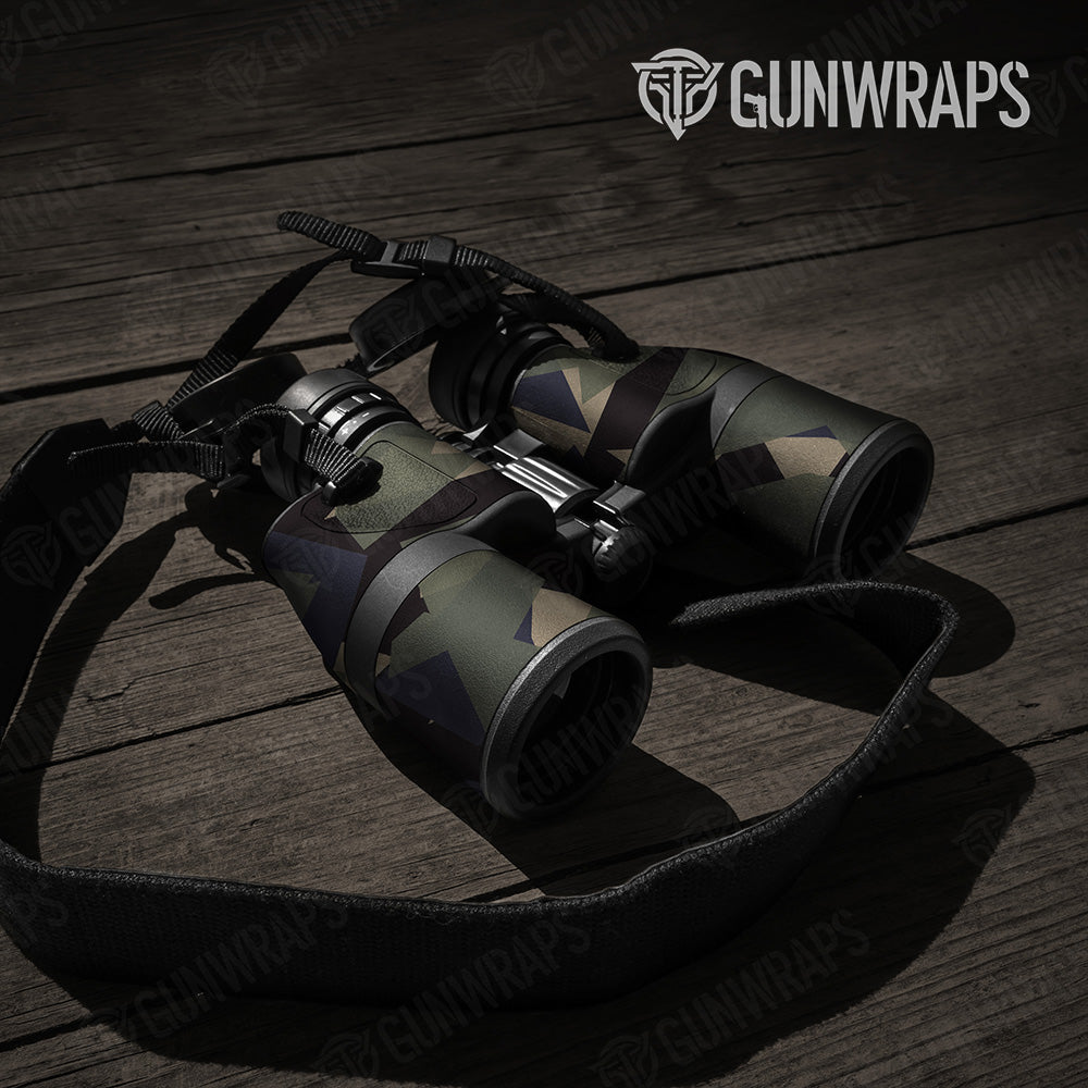 Shattered Militant Blue Camo Binocular Gear Skin Vinyl Wrap