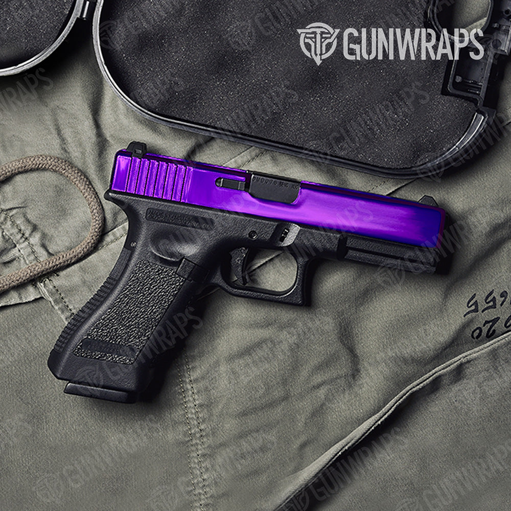 Pistol Slide Chrome Purple Gun Skin Vinyl Wrap