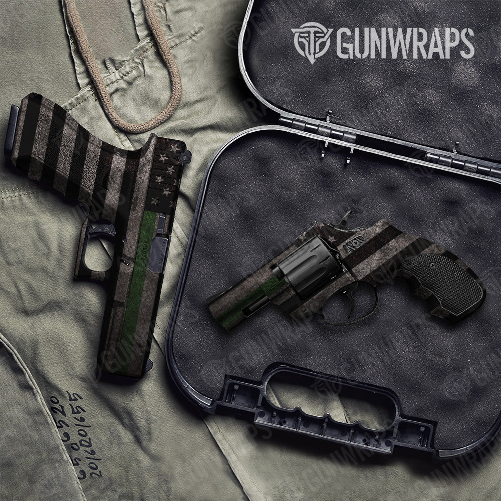 Military Service Patriotic Pistol & Revolver Gun Skin Vinyl Wrap