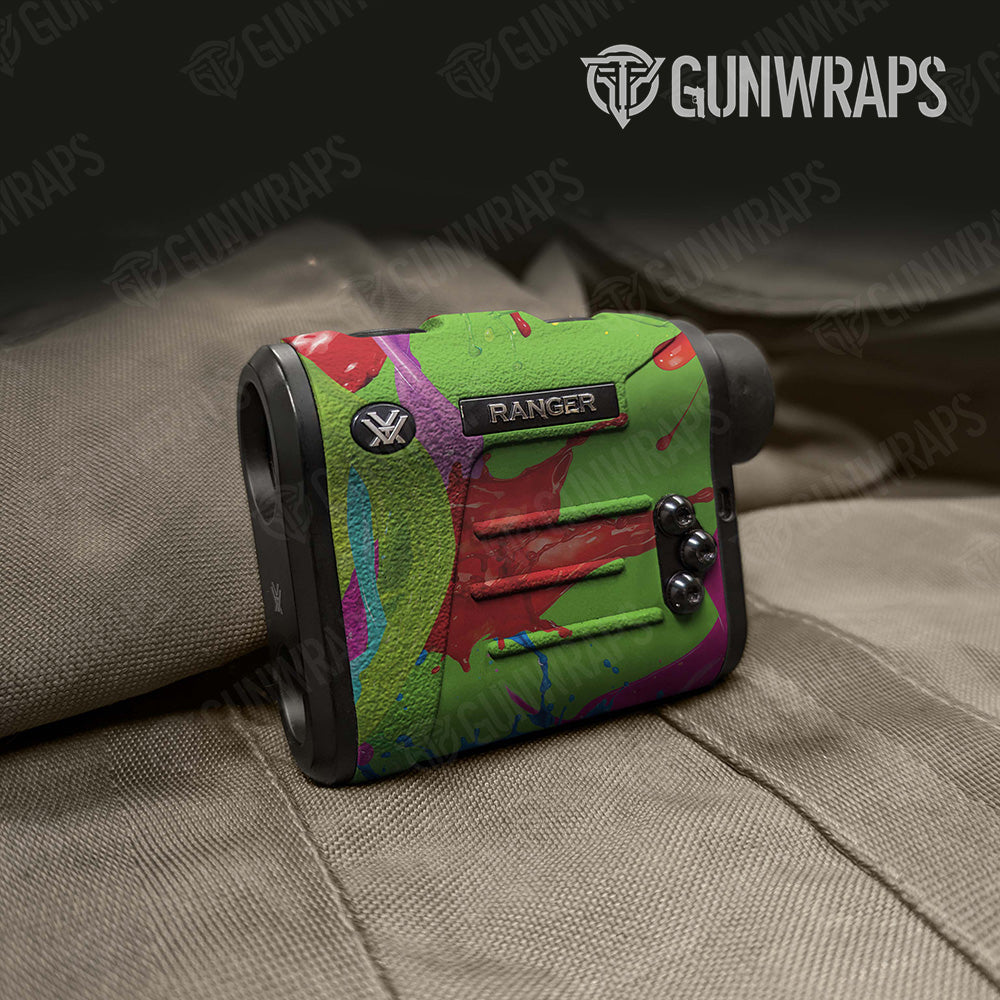 Paint Splatter Green Rangefinder Gear Skin Vinyl Wrap