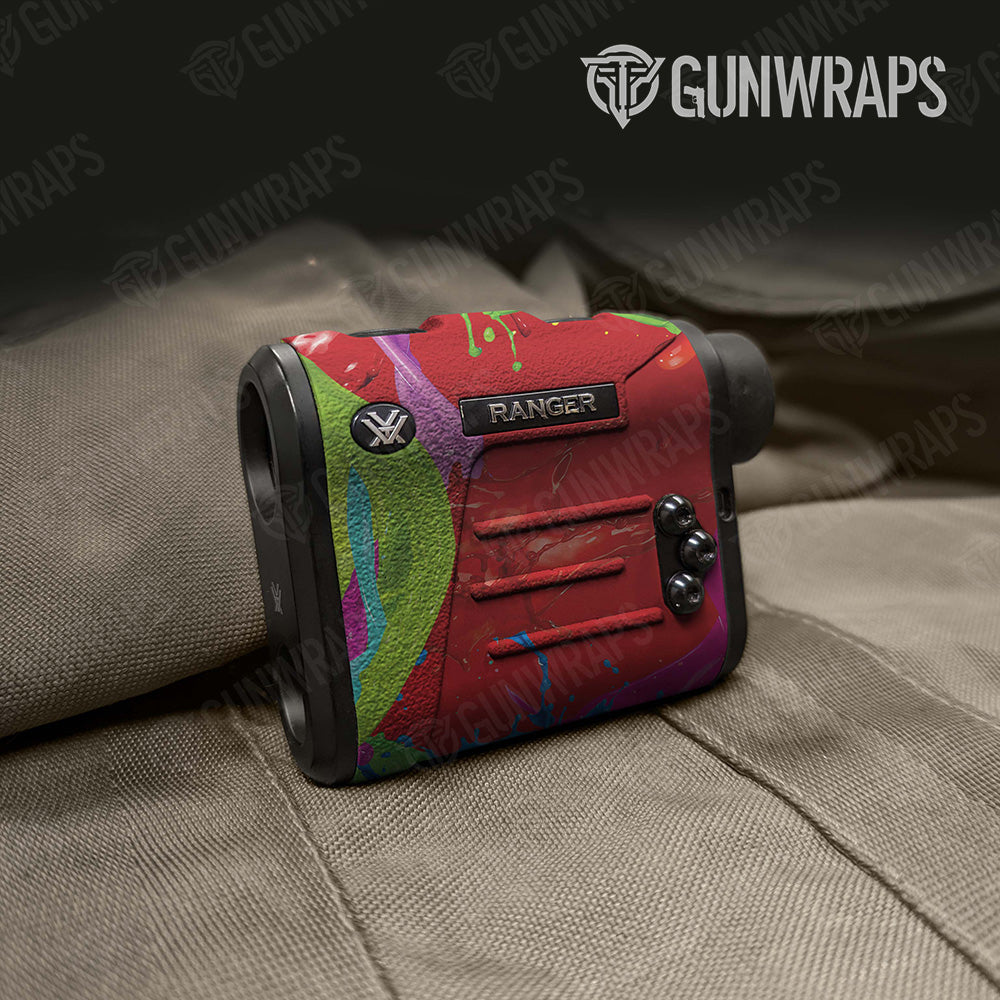 Paint Splatter Red Rangefinder Gear Skin Vinyl Wrap