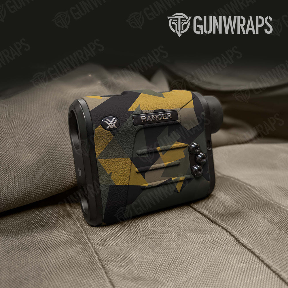 Shattered Militant Yellow Camo Rangefinder Gear Skin Vinyl Wrap