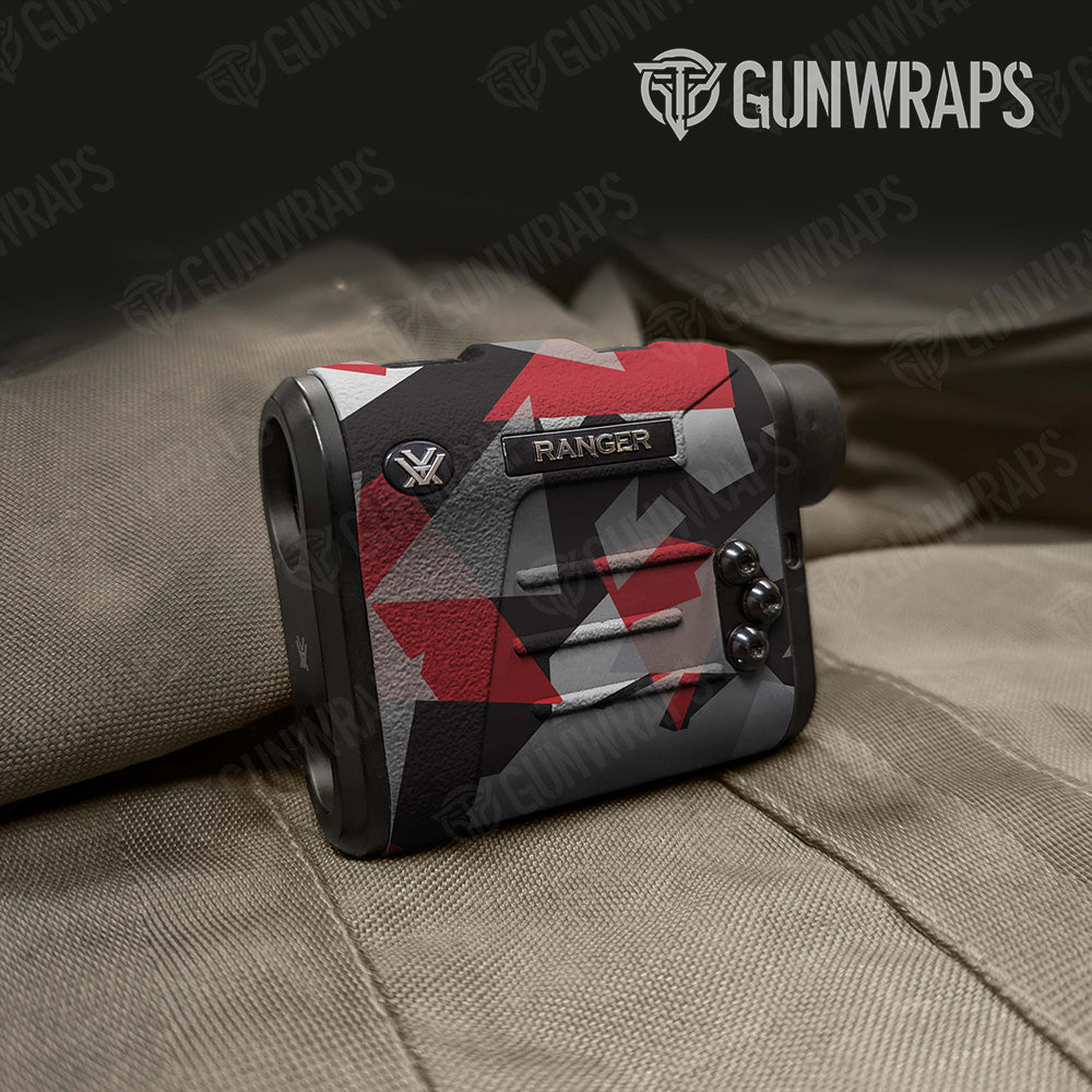 Shattered Red Tiger Camo Rangefinder Gear Skin Vinyl Wrap