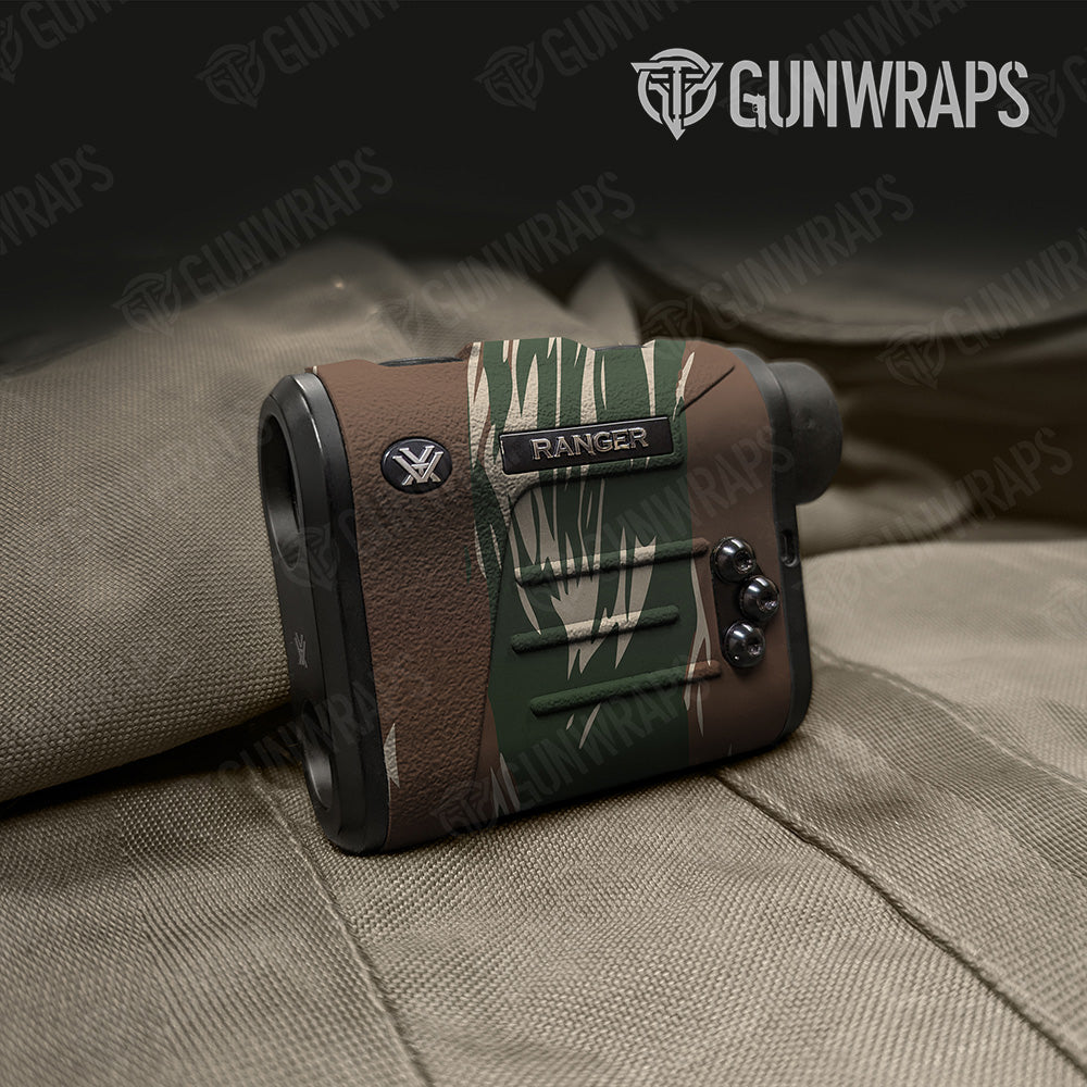 Shredded Woodland Camo Rangefinder Gear Skin Vinyl Wrap