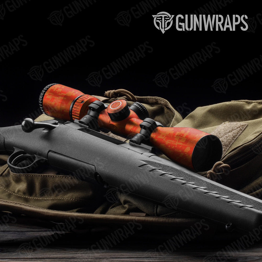 Digital Elite Orange Camo Scope Gear Skin Vinyl Wrap