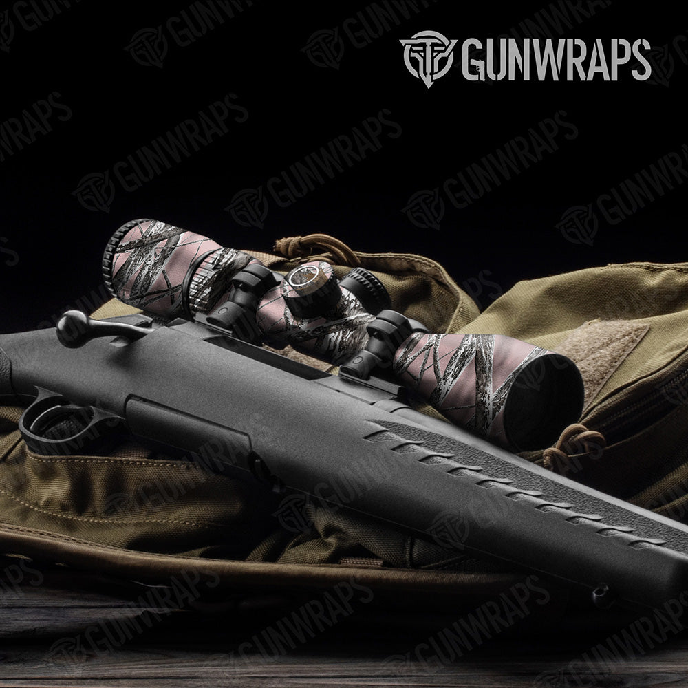 Nature Pink Snowstorm Camo Scope Gear Skin Vinyl Wrap