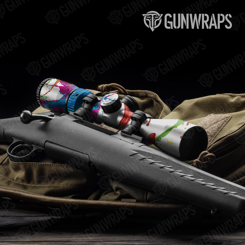 Paint Splatter White Scope Gear Skin Vinyl Wrap