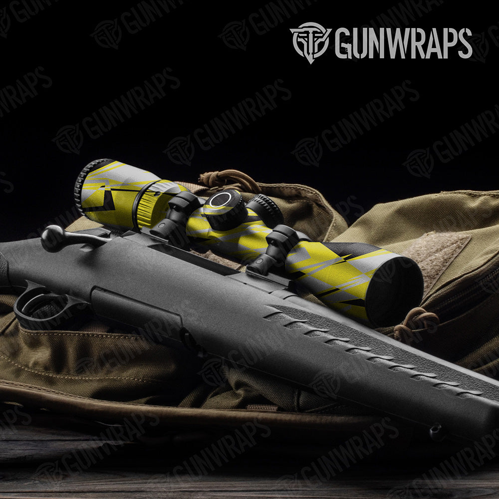 Sharp Yellow Tiger Camo Scope Gear Skin Vinyl Wrap