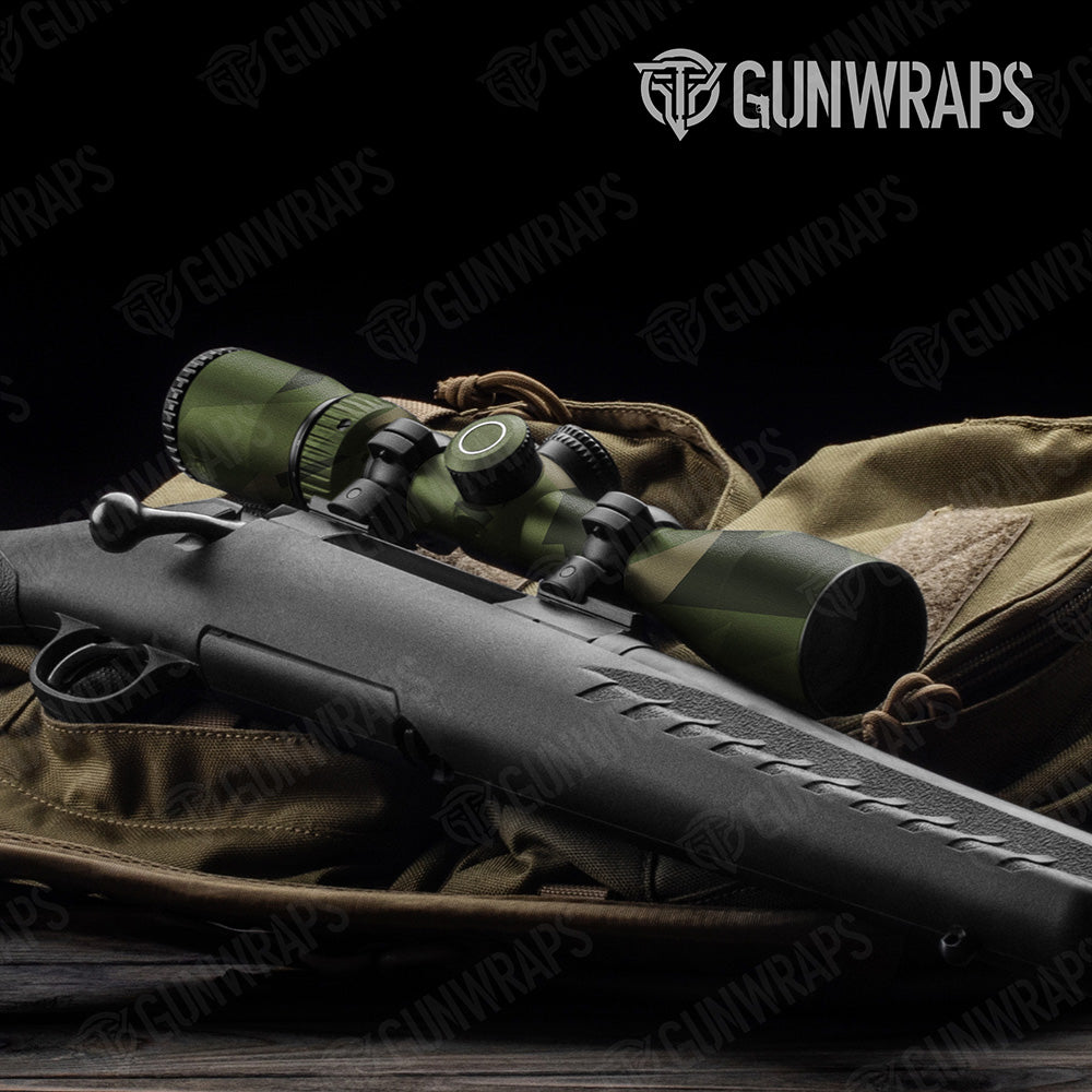 Shattered Army Green Camo Scope Gear Skin Vinyl Wrap