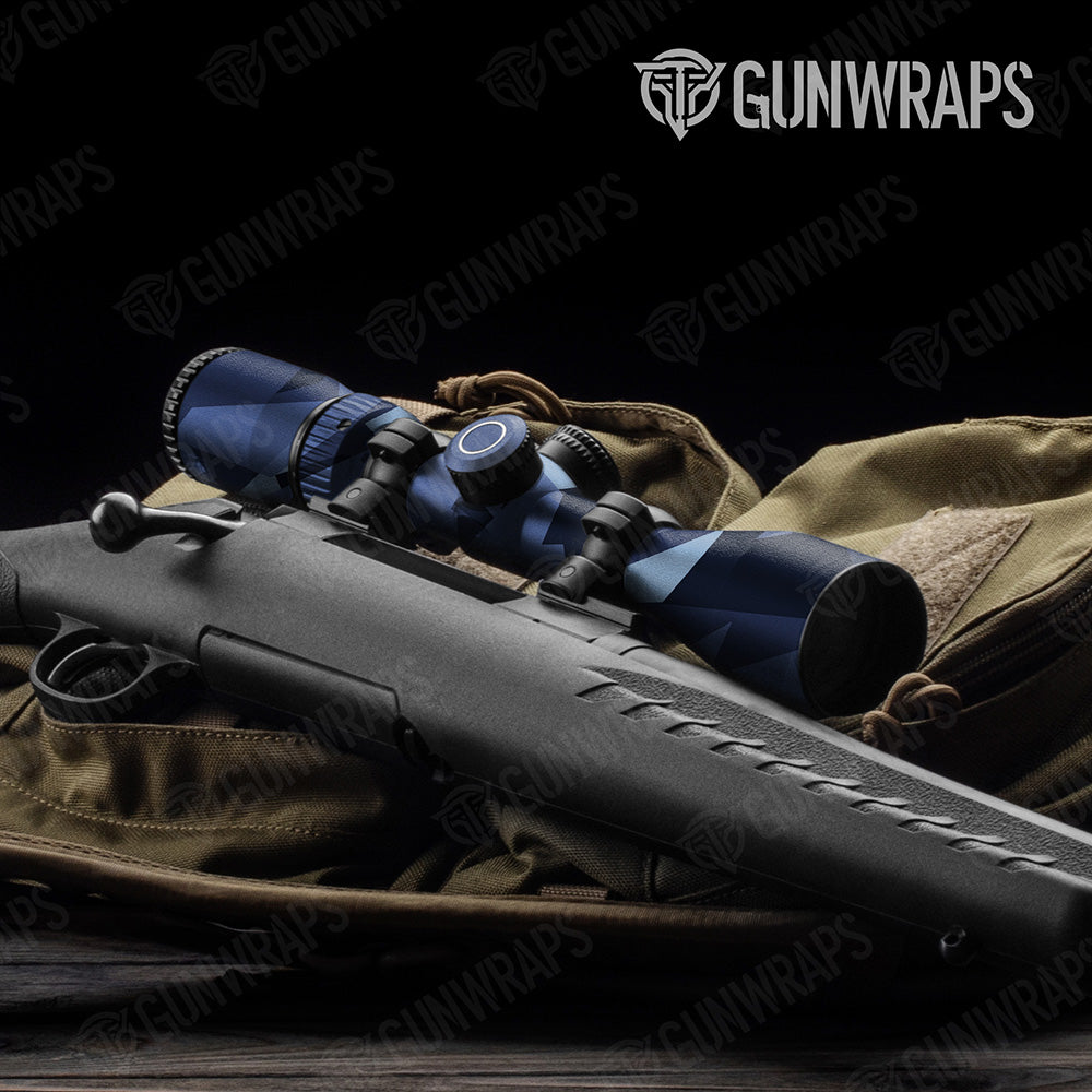 Shattered Blue Urban Night Camo Scope Gear Skin Vinyl Wrap