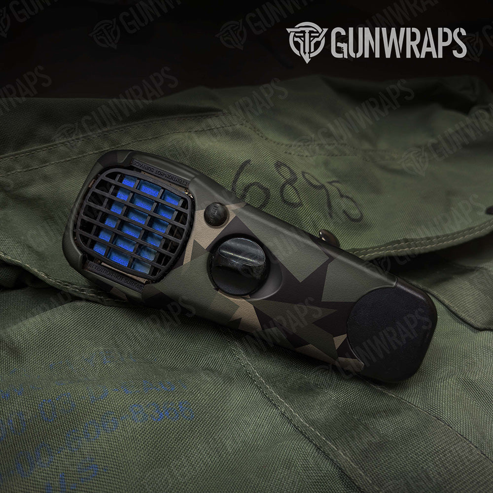Shattered Militant Green Camo Thermacell Gear Skin Vinyl Wrap