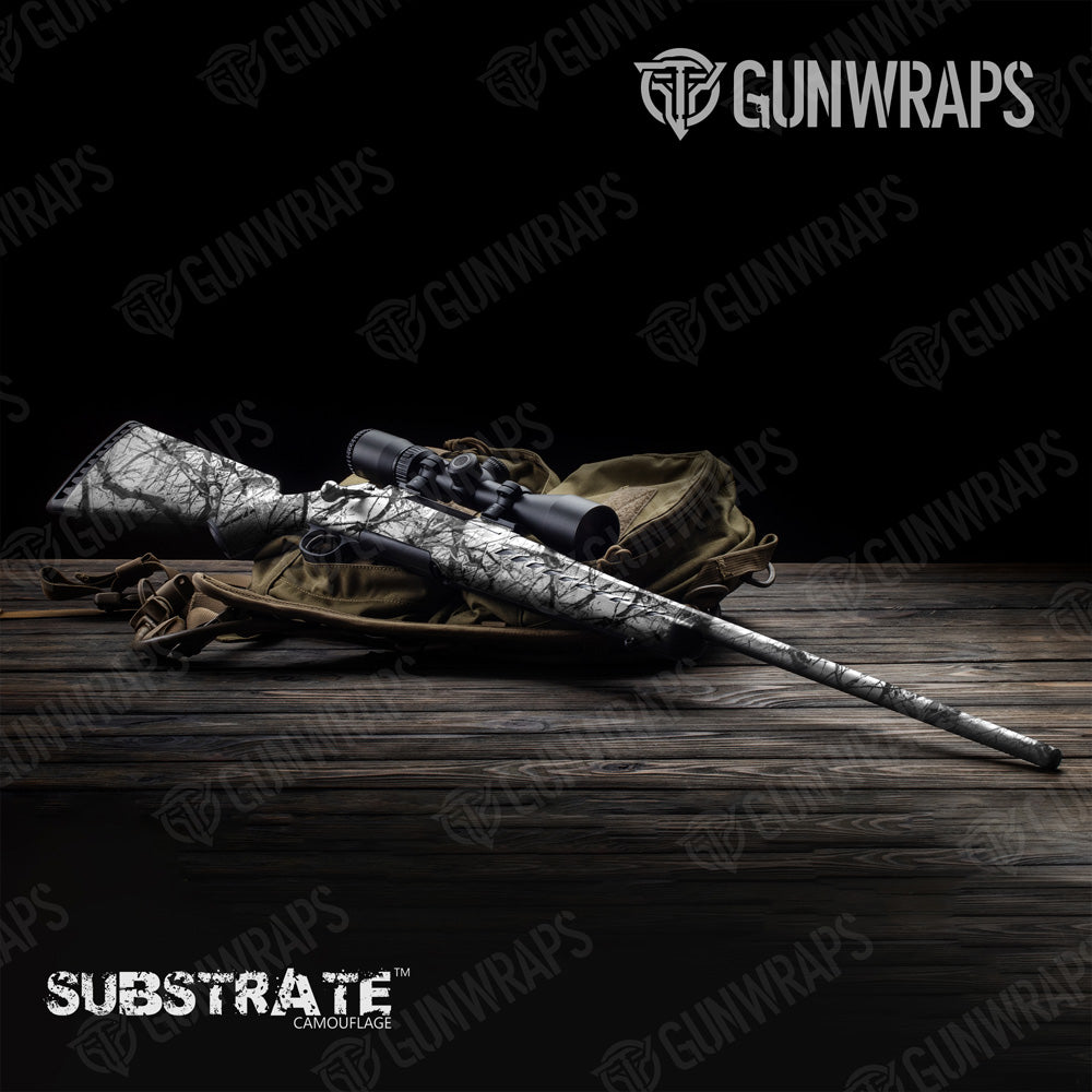 Rifle Substrate Snow Stalker Camo Gun Skin Vinyl Wrap Film