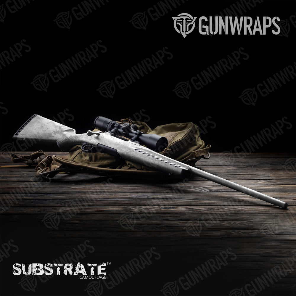 Rifle Substrate Snowstorm Camo Gun Skin Vinyl Wrap Film