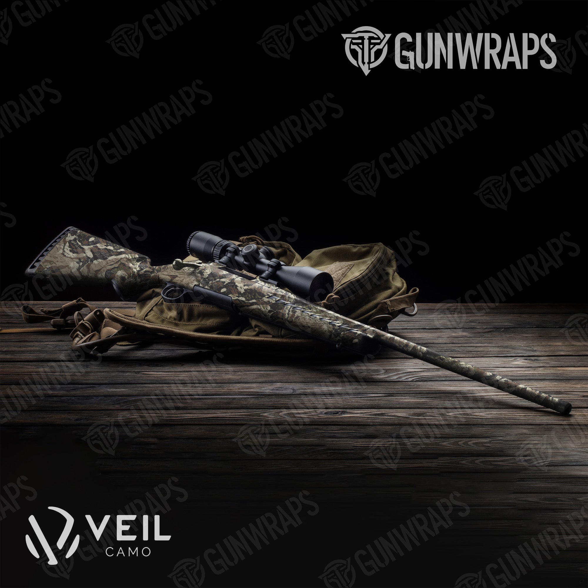 Rifle Veil Rumba Cumbred Camo Gun Skin Vinyl Wrap