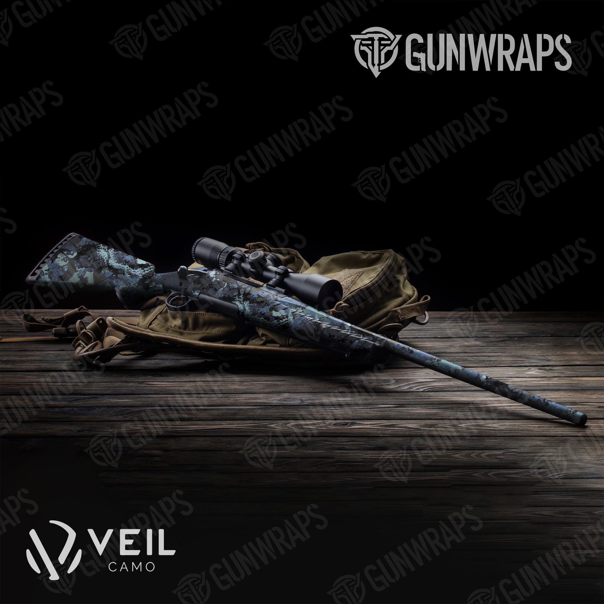 Rifle Veil Stoke Poseidon Camo Gun Skin Vinyl Wrap
